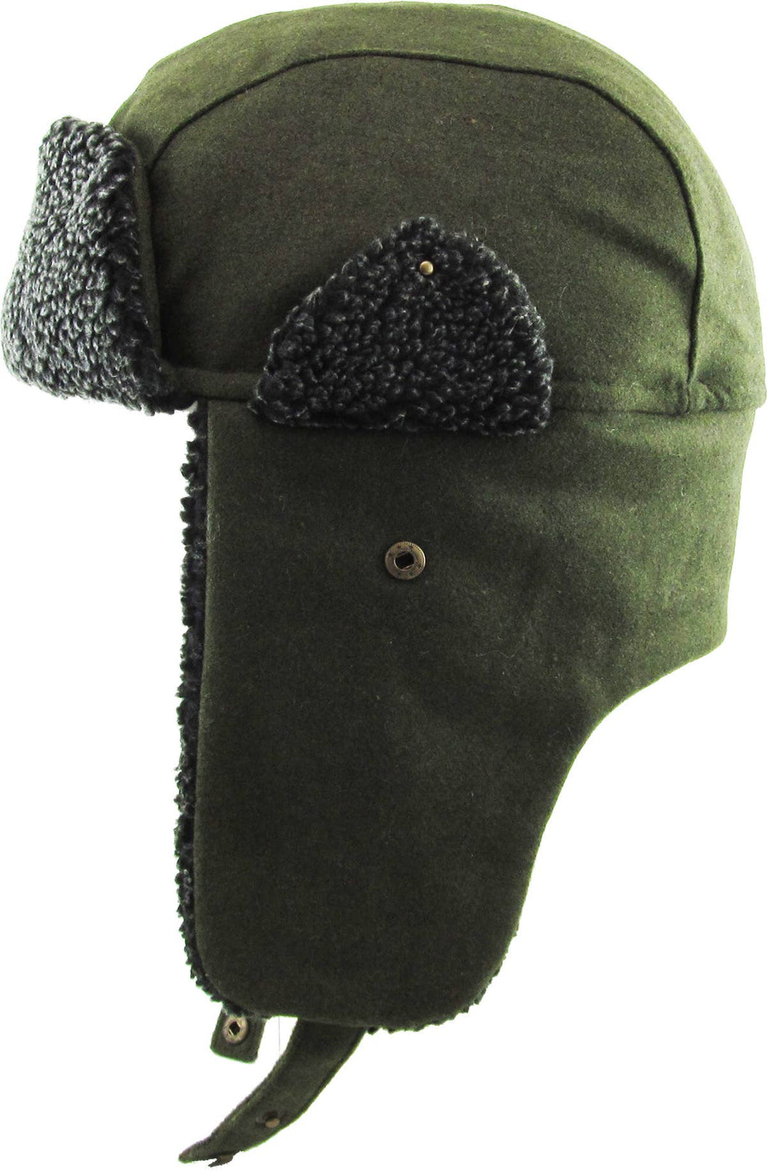 Wool Blend Trapper, Olive