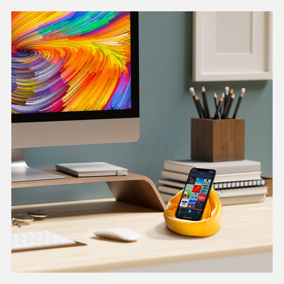 Little Bean Bag Phone Rest: Yellow