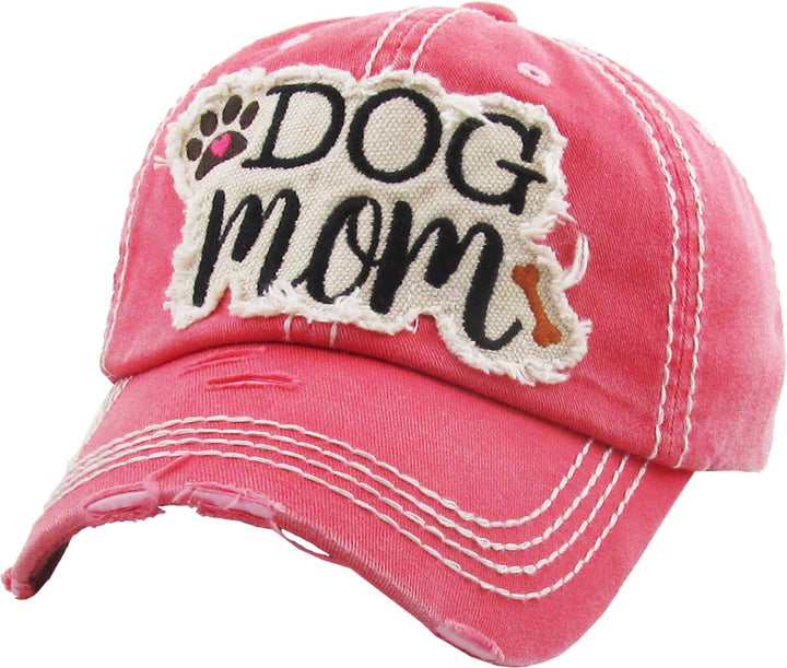 DOG MOM WASHED VINTAGE BALLCAP: PISTACHIO