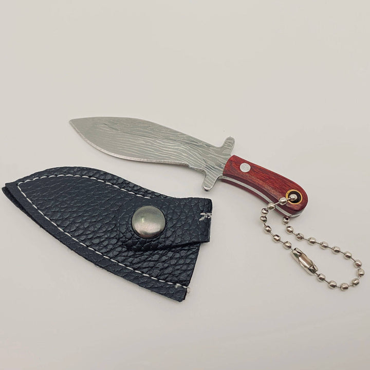 Damascus Pattern Mini Knife Kechain Gift: 3#