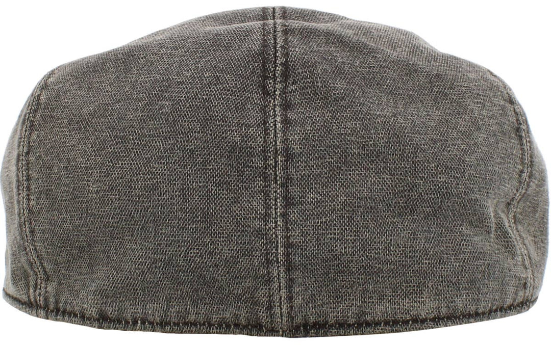 Faux Leather Ascot Ivy Newsboy Hat, Charcoal, L/XL