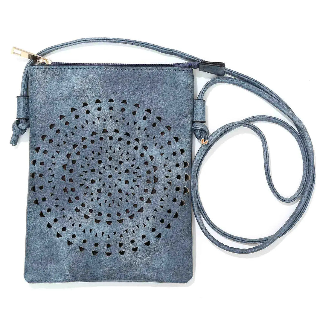 Circle Cut Crossbody Bag with Flip Cover