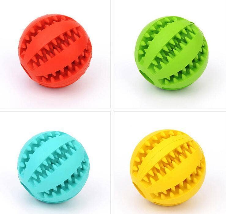 Minty Munch-N-Play Rubber Feeding Ball: 7Cm Red