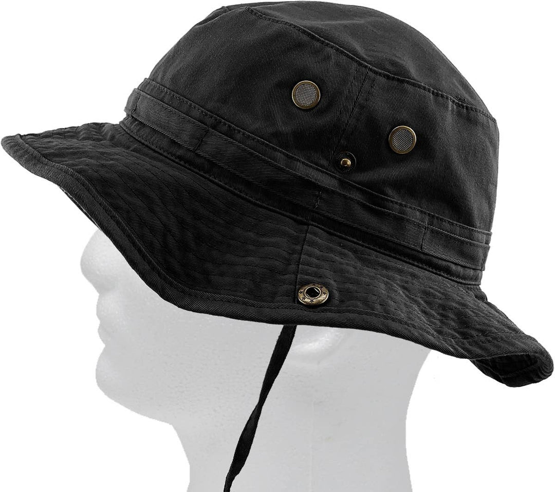 Solid Boonie Hat With String (Fitted): L/XL / KHK