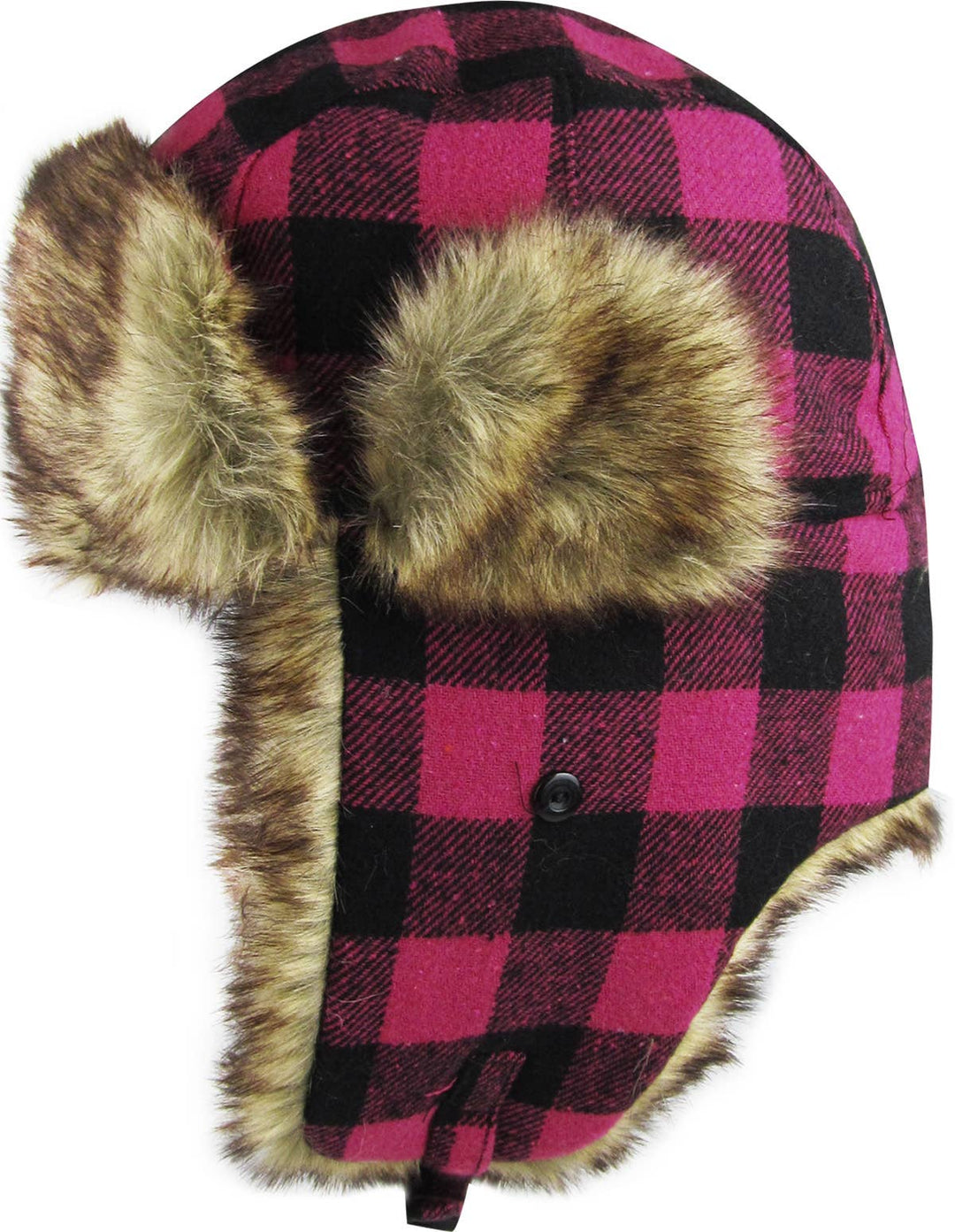 Buffalo Plaid Trapper: RED-BLK