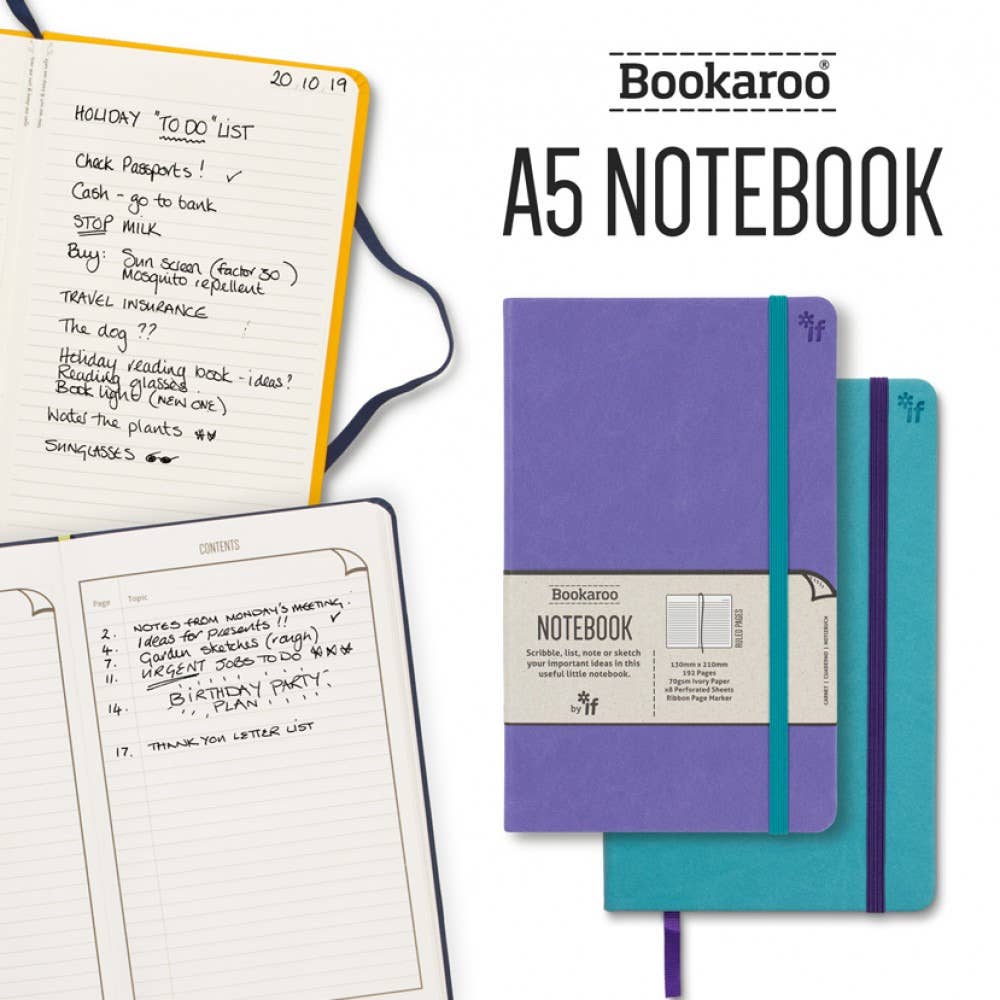 Bookaroo A5 Notebook: Turquoise