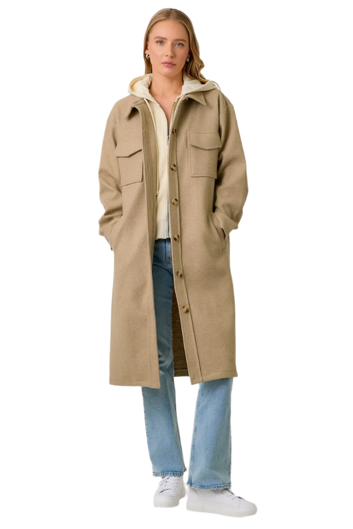 W's Hooded Winter Trench Coat