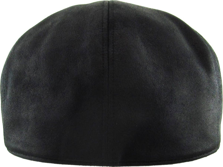 Faux Leather Ascot Ivy Newsboy Hat: COPPER