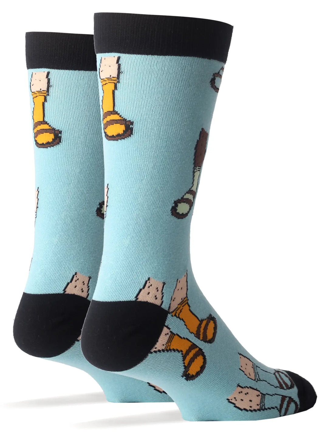 M's Socks and Sandals Cotton Crew Funny Socks