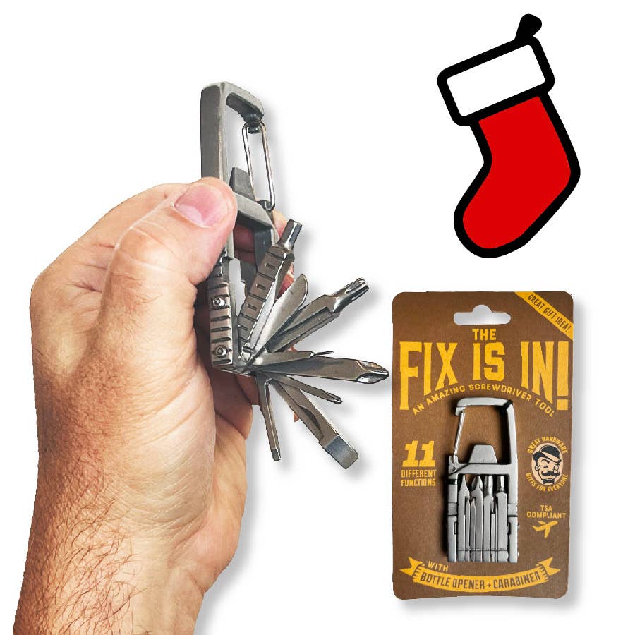 "The Fix Is In" Multi-tool, Carabiner and bottle opener