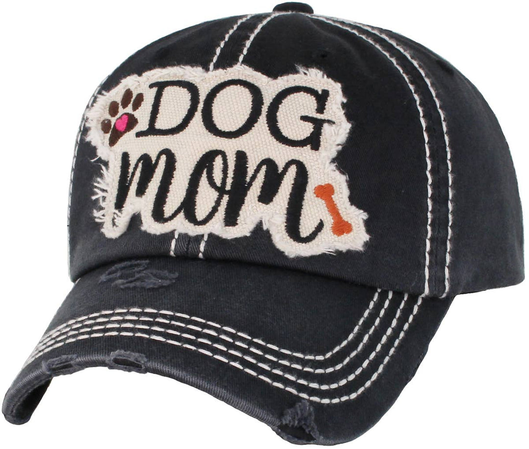 DOG MOM WASHED VINTAGE BALLCAP: LPR