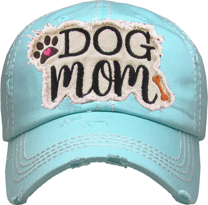 DOG MOM WASHED VINTAGE BALLCAP: PISTACHIO