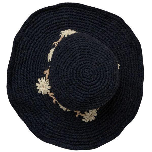 Fleur Black Sun Hat UPF 35