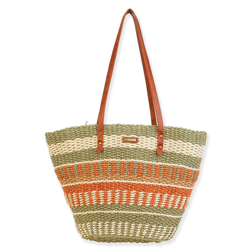 Balearic Natural Straw Shoulder Tote