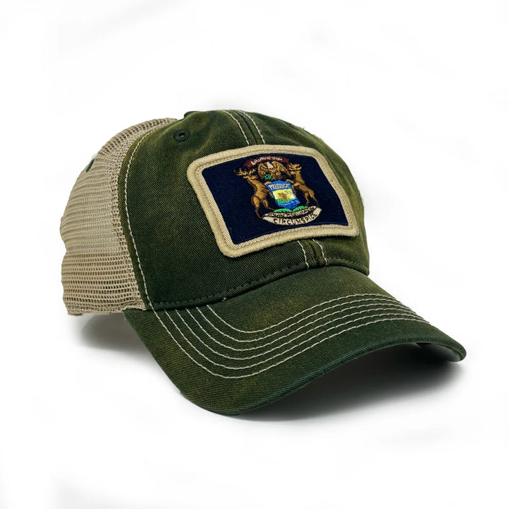 Michigan Flag Patch Trucker Hat