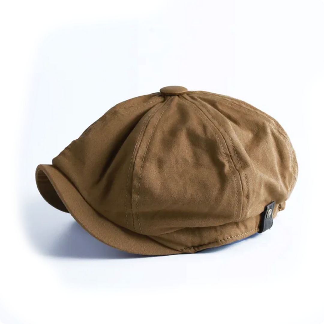 Retro Newsboy Cap, British Khaki