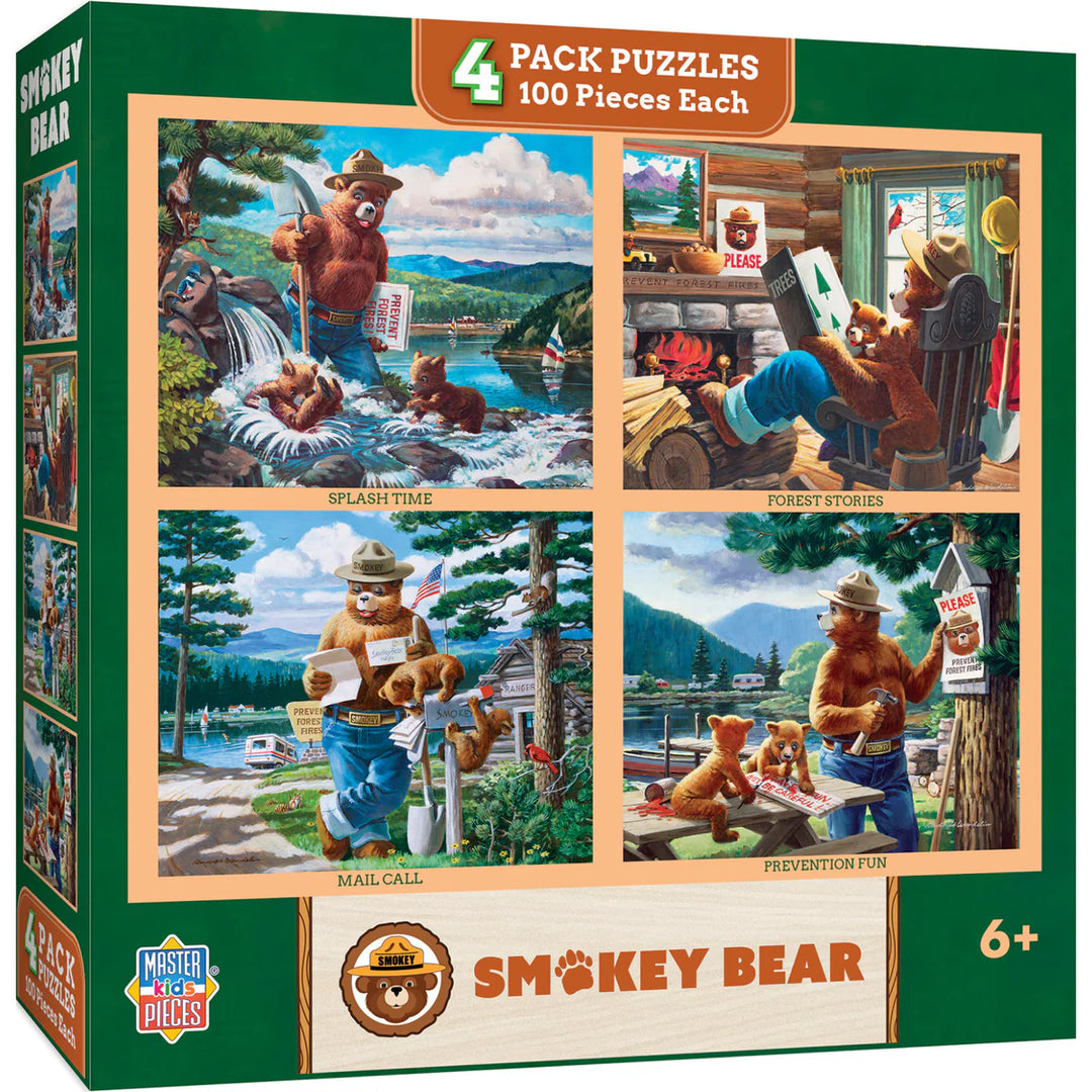 Smokey Bear 4-Pack 100 Piece Puzzles