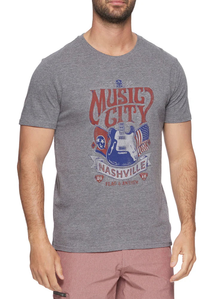 M's Music City Americana SS Tee, Grey