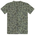 M'S FALLING FERNS PATTERN CAMP SHIRT