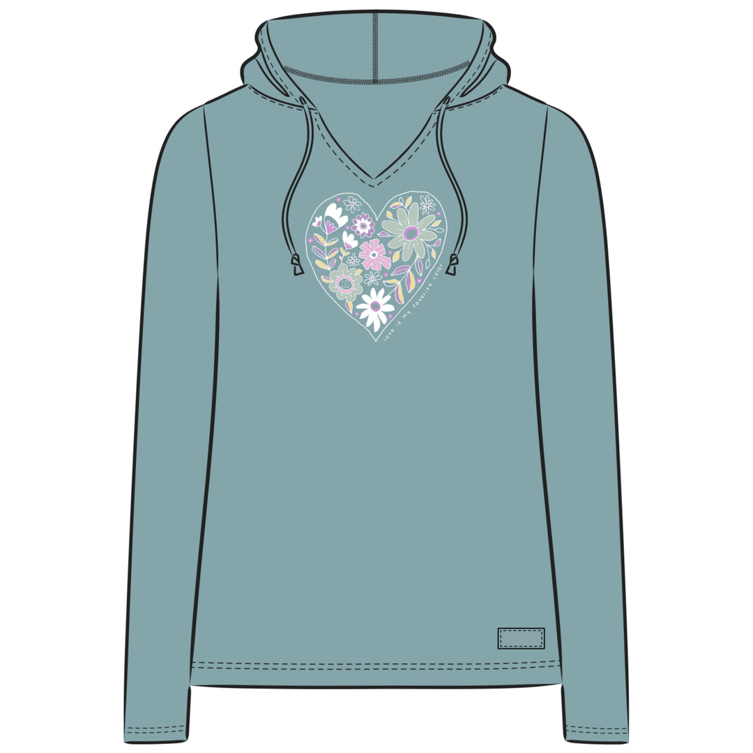 W'S L/S Crusher-Lite Love Flower Heart