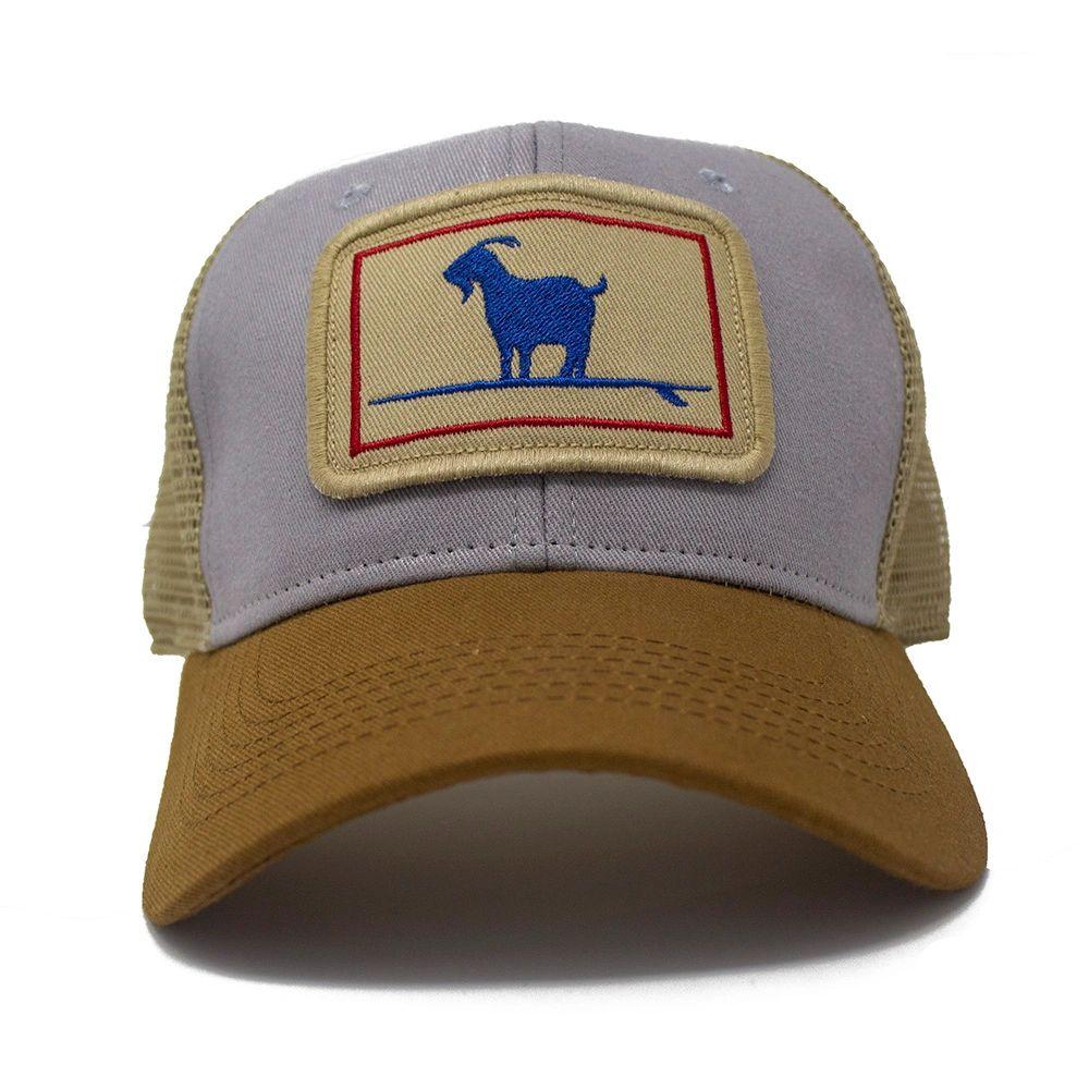 Surfing Goat Structured Trucker Hat, Steel and Earth