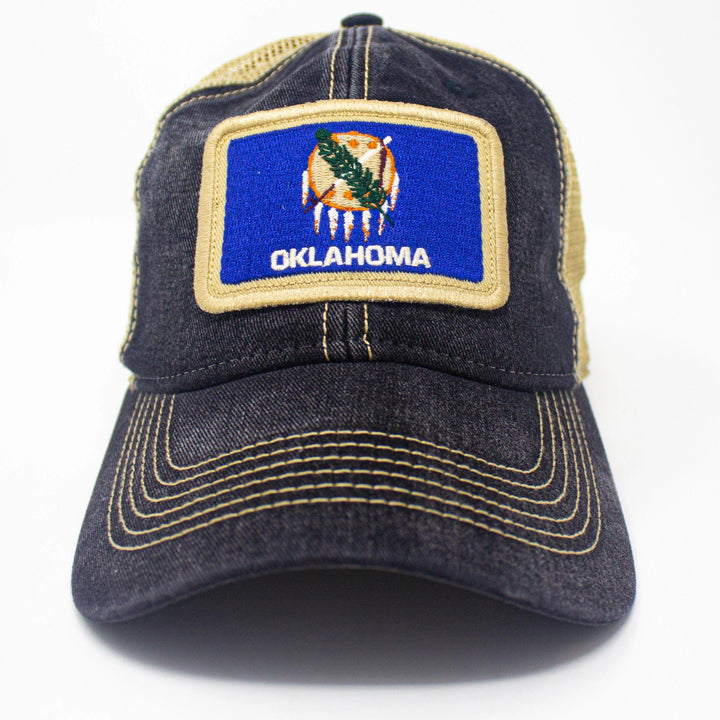 Oklahoma Flag Patch Trucker Hat