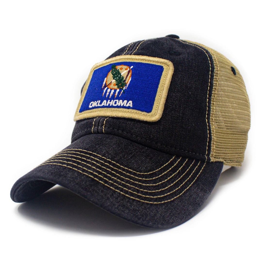 Oklahoma Flag Patch Trucker Hat