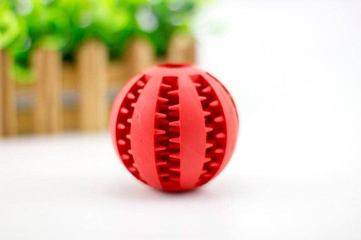 Minty Munch-N-Play Rubber Feeding Ball: 7Cm Red