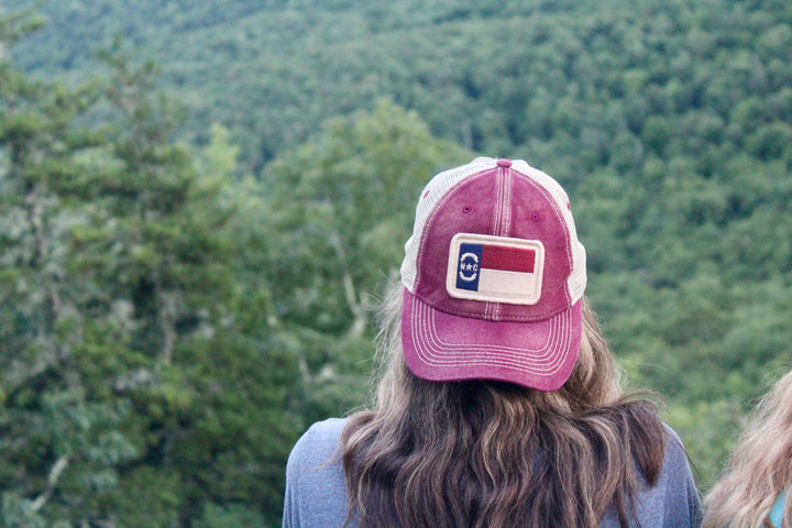 North Carolina Flag Patch Trucker Hat