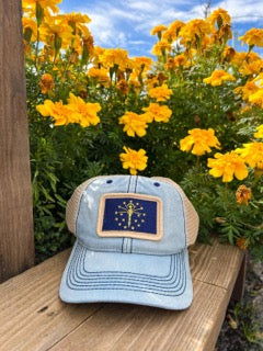 Indiana Flag Patch Trucker Hat