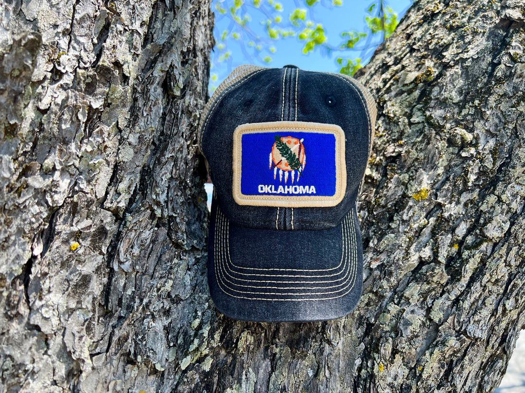 Oklahoma Flag Patch Trucker Hat