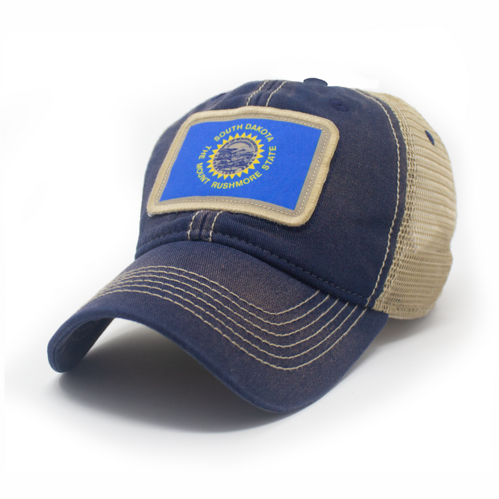 South Dakota Flag Patch Trucker Hat