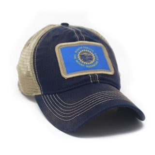 South Dakota Flag Patch Trucker Hat