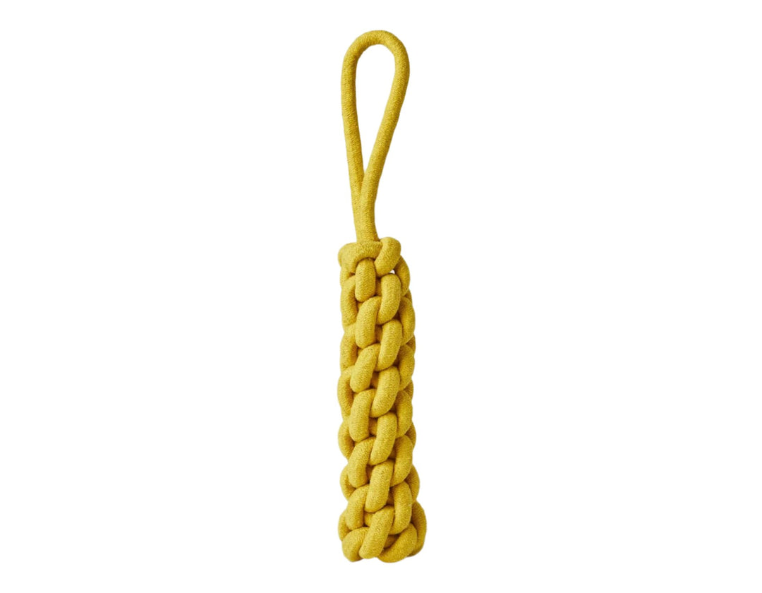 Jax & Bones Top Tugger Rope Knot Dog Toy Gold 11"