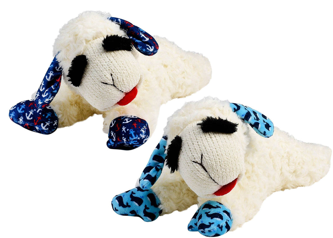 Multipet Nautical Lamb Chop Plush Dog Toy Assorted 10.5”